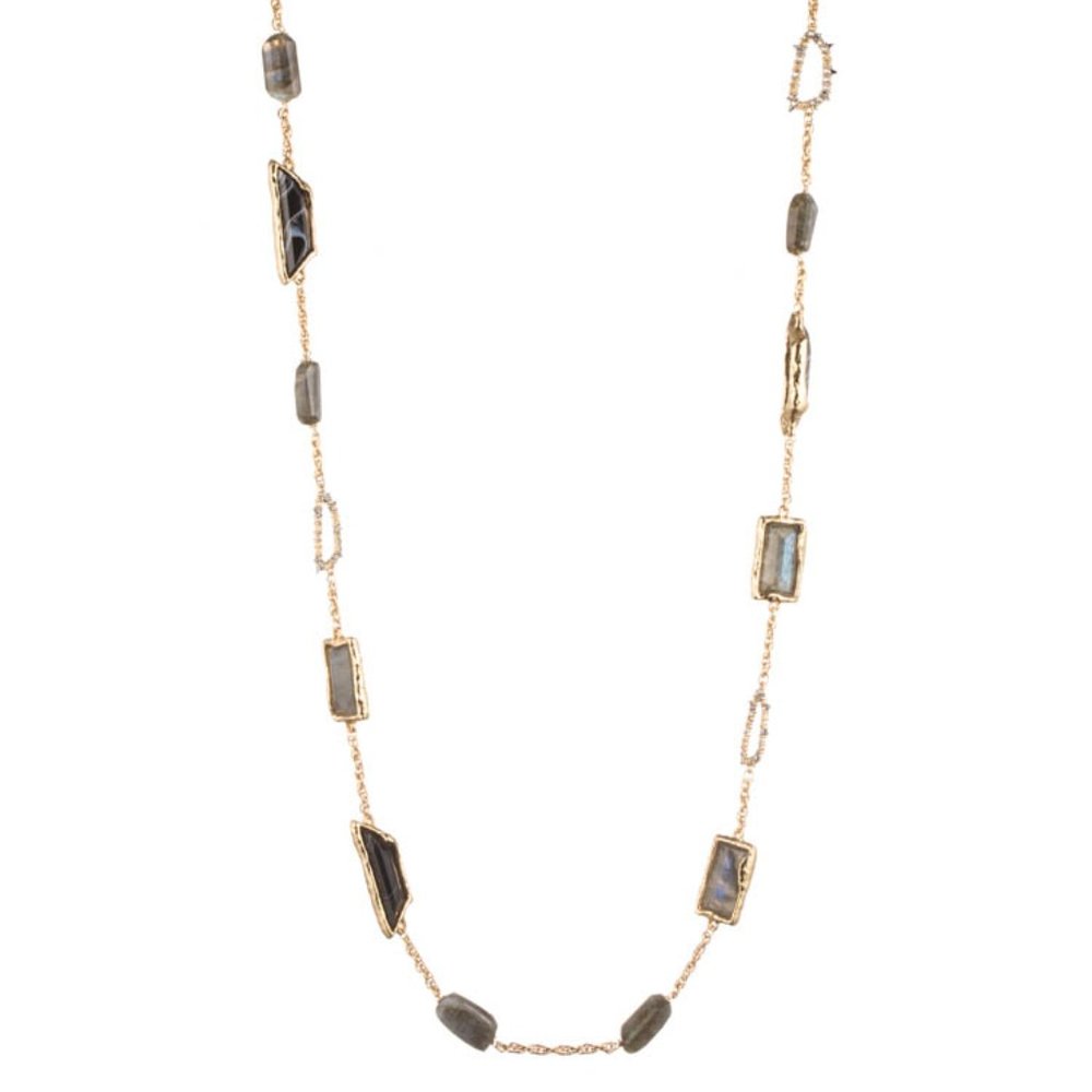 Fancy Cut Stone Statement Necklace